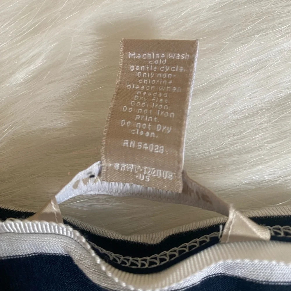 Banana Republic C’est La Vie! Striped Graphic Tee Top Shirt Size XL - Picture 4 of 6